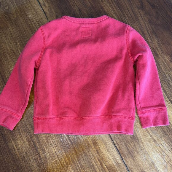 Gap Sweatshirt Toddler Size 3 Red Long Sleeve Spell Out Graphic Logo - Picture 3 of 3